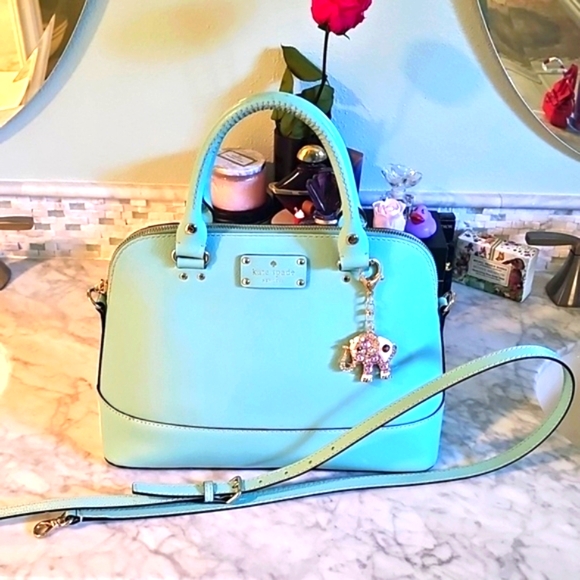Kate Spade Mint Green Leather Wellesley Rachelle Shoulder Bag - Picture 4 of 15